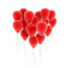 Balloons latex red x10